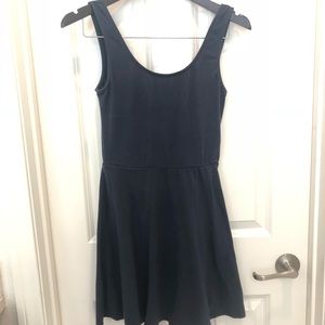 Navy blue sundress with small cutout in back